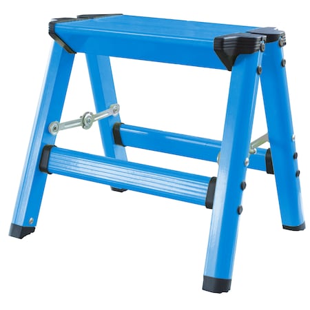 AMERIHOME Lightweight Single Step Aluminum Step Stool, Bright Blue STL1ABLBX